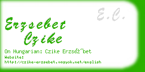 erzsebet czike business card